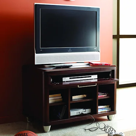 Entertainment Console with Drop-Front Drawer